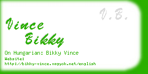 vince bikky business card